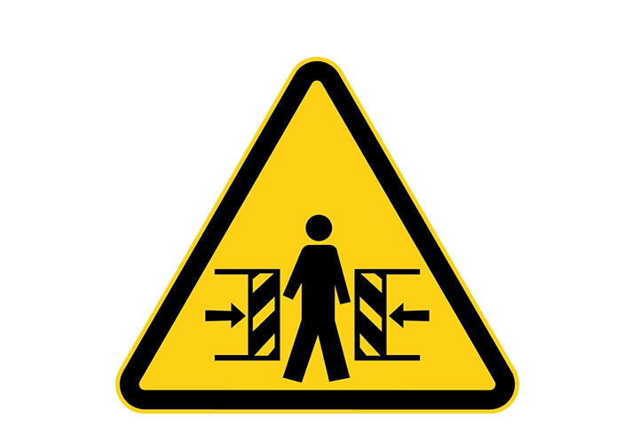Pictogramstickers &gt; Gevarenstickers - Knelling lichaam