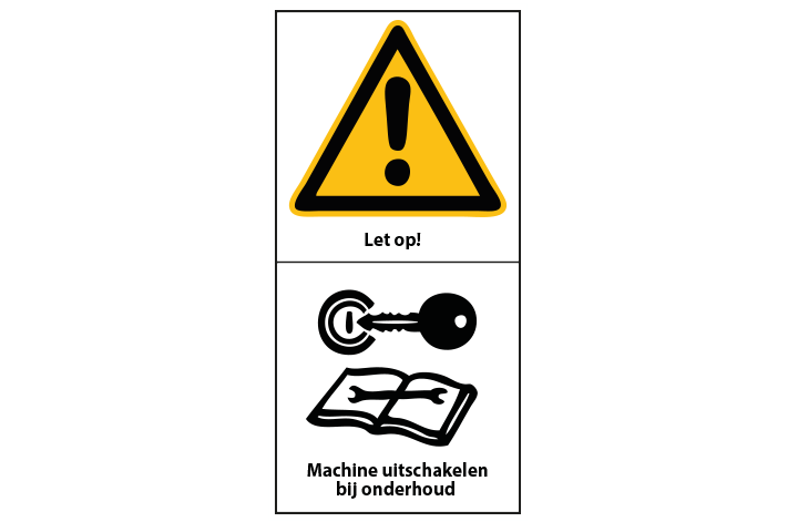 Machine uitschakelen bij onderhoud