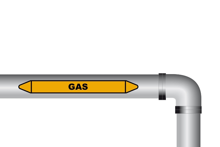 Gas leidingsticker