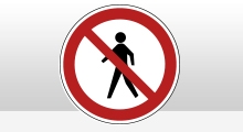 Verbodspictogrammen - Verboden voor voetgangers