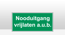 BHV Pictogrammen - Nooduitgang vrijlaten sticker