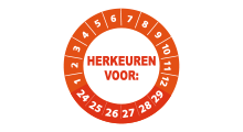 Goedgekeurd / Afgekeurd - Herkeuren voor sticker oranje 2024 - 3 cm op rol