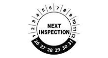 Volgende inspectie stickers - Next inspection sticker wit 2026 op rol