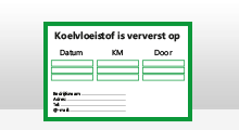 Koelvloeistof stickers - Groen