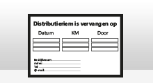 Distributieriem vervangen stickers - Distributieriem vervangen sticker - zwart