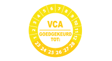 Goedgekeurd / Afgekeurd - VCA goedgekeurd sticker geel 2024 - 3 cm op rol