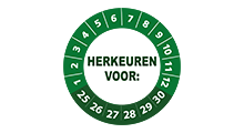 Goedgekeurd / Afgekeurd - Herkeuren voor sticker groen 2025 - 3 cm op rol