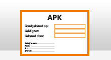 APK - APK goedgekeurd tot - Oranje