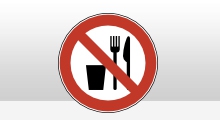 Verbodspictogrammen - Eten en drinken (P022) sticker