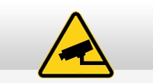 Gevarenpictogrammen - Camerabewaking pictogram sticker