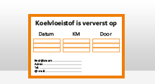 Koelvloeistof stickers - Oranje