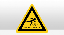 Gevarenpictogrammen - Doorval gevaar 2 sticker