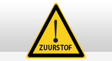 Gevarenpictogrammen - Zuurstof gevaar pictogram sticker