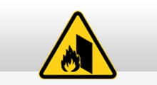 Gevarenpictogrammen - Brandwerende deur pictogram sticker