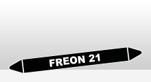 Niet ontvlambare vloeistoffen - Freon 21 sticker