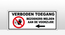 Verbodspictogrammen - Verboden toegang sticker