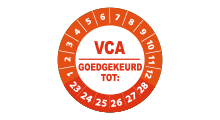 Goedgekeurd / Afgekeurd - VCA goedgekeurd sticker oranje 2024 - 3 cm op rol