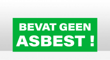 Gevarenpictogrammen - Bevat geen asbest sticker