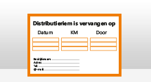 Distributieriem vervangen stickers - Distributieriem vervangen sticker - Oranje