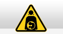 Gevarenpictogrammen - Gevaar bij zwangerschap pictogram sticker