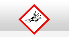 Gevaarlijke stoffen stickers - Explosief (GHS01) sticker - Alle formaten