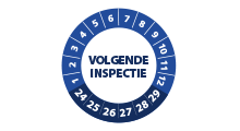 Volgende inspectie stickers - Volgende inspectie stickers blauw 2024 op rol