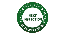 Volgende inspectie stickers - Next inspection sticker groen 2023 - 3 cm op rol