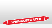 Blusleiding - Sprinklerwater sticker