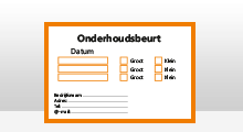 Onderhoudsbeurt stickers - Onderhoudsbeurt stickers - Oranje