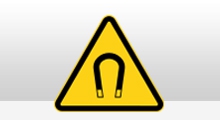 Gevarenpictogrammen - Magnetisch veld pictogram sticker (W006)