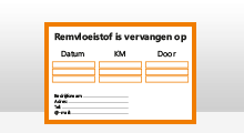 Remvloeistof stickers - Remvloeistof stickers - Oranje