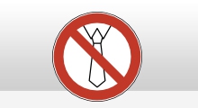 Verbodspictogrammen - Loshangende kleding verboden sticker