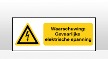 Gevarenpictogrammen - Gevaarlijke elektrische spanning sticker