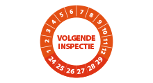 Volgende inspectie stickers - Volgende inspectie stickers oranje 2024 op rol