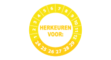 Goedgekeurd / Afgekeurd - Herkeuren voor sticker geel 2024 - 3 cm op rol