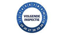 Volgende inspectie stickers - Volgende inspectie stickers blauw 2025 op rol