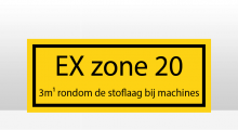 Gevarenpictogrammen - EX Zone 20 sticker