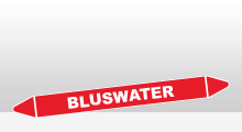 Blusleiding - Bluswater sticker rood