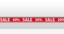 Raambanden - Sale met procenten raamband sticker