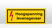 Gevarenpictogrammen - Hoogspanning sticker