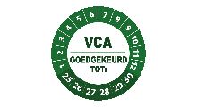 Goedgekeurd / Afgekeurd - VCA goedgekeurd sticker groen 2025 - 3 cm op rol