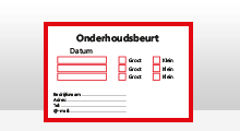 Onderhoudsbeurt stickers - Onderhoudsbeurt stickers - Rood