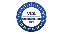 Goedgekeurd / Afgekeurd - VCA goedgekeurd sticker blauw 2025 - 3 cm op rol
