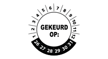 Goedgekeurd / Afgekeurd - Gekeurd op sticker wit 2026 op rol