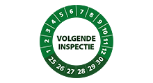 Volgende inspectie stickers - Volgende inspectie stickers groen 2025 op rol