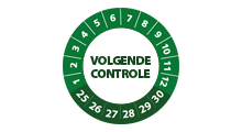 Volgende controle stickers - Volgende controle stickers groen 2025 - 3 cm op rol