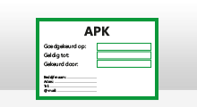 APK gekeurd tot stickers - APK goedgekeurd tot sticker - Groen