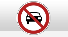 Verbodspictogrammen - Verboden voor auto's sticker