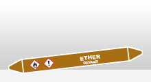 Ontvlambare vloeistoffen - Ether sticker