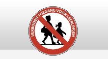 Verbodspictogrammen - Leerlingen verboden sticker